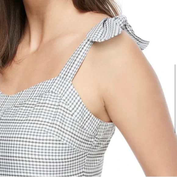 NWT Gal Meet Glam Collection Nancy Tie Strap Gingham Dress - Picture 2 of 10